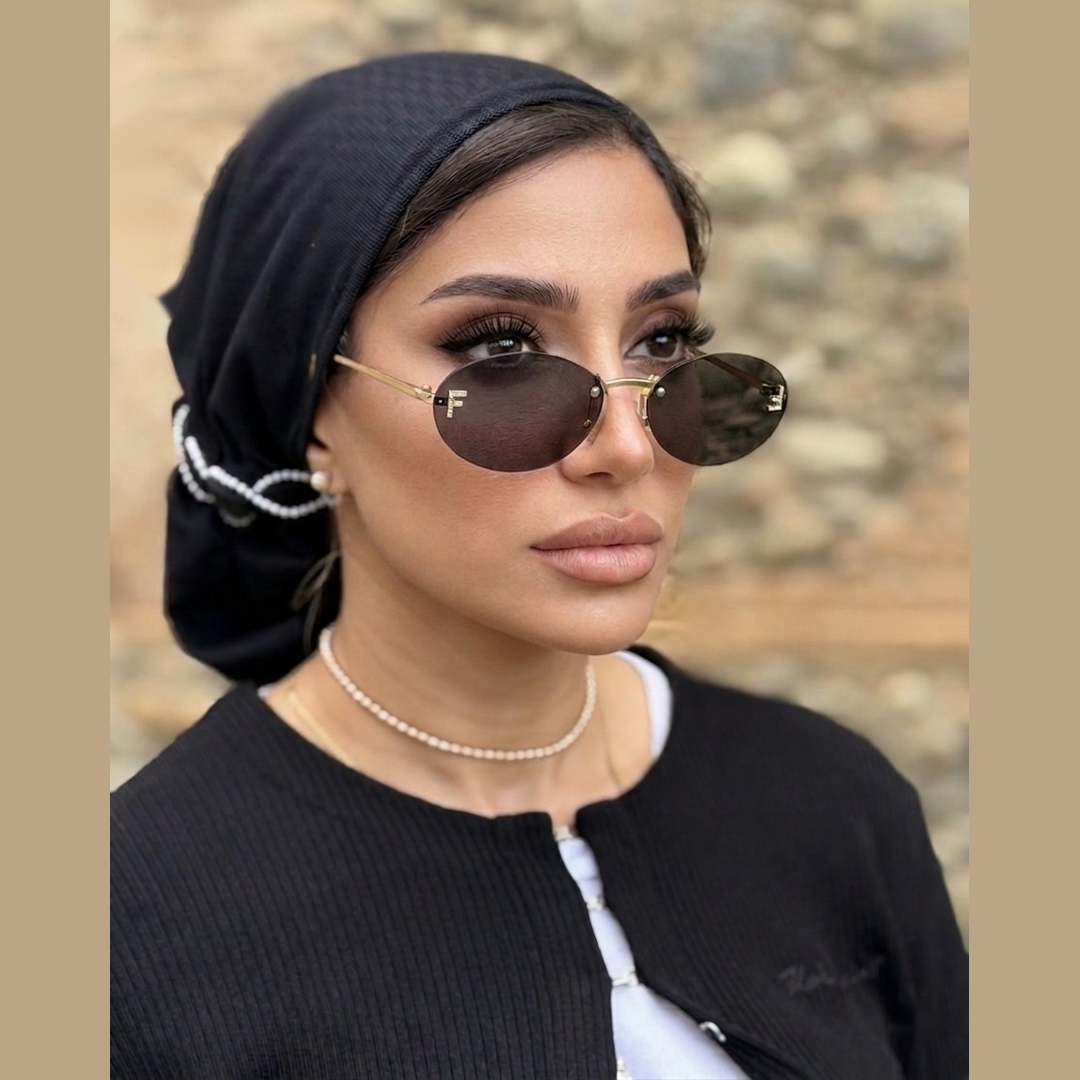 MIMOUNT COUTURE black daily turban fit and pearl embellishment
